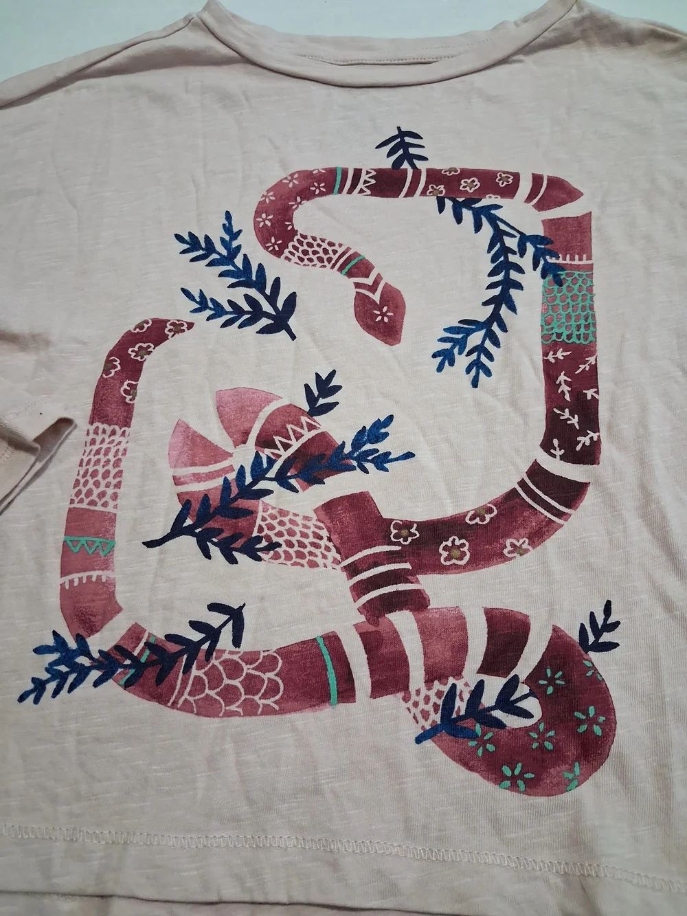Gymboree Girls Long Sleeve Snake Graphic T-Shirt 5/6